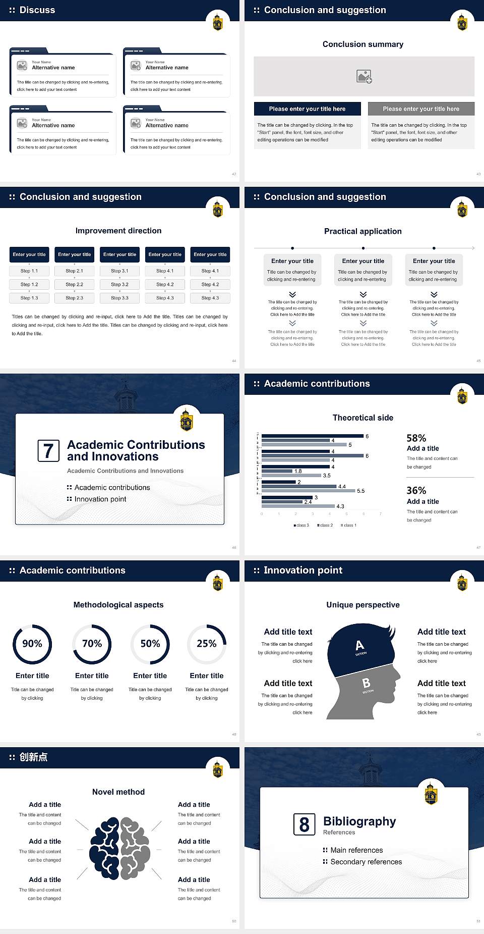 Shepherd University Graduation Thesis Defense PPT Template4:3 ratio PPT effect preview image6