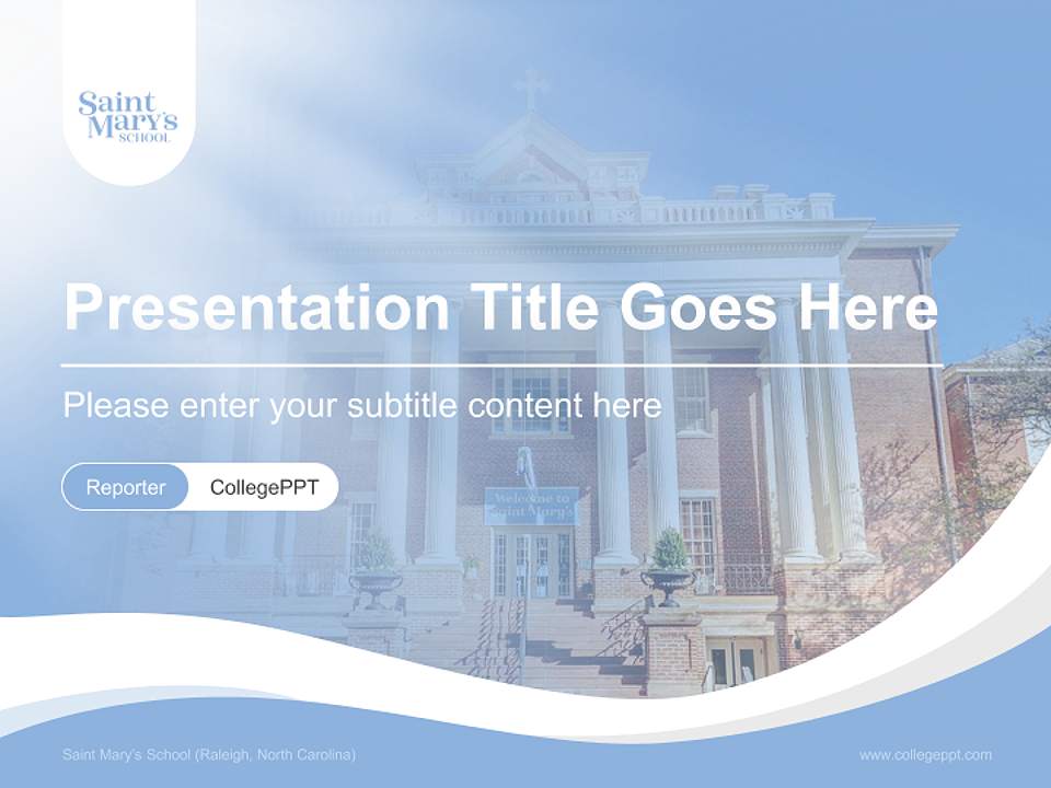 Saint Mary’s School (Raleigh, North Carolina) Lecture Sharing and Networking Event PPT Template4:3 ratio PPT effect preview image4