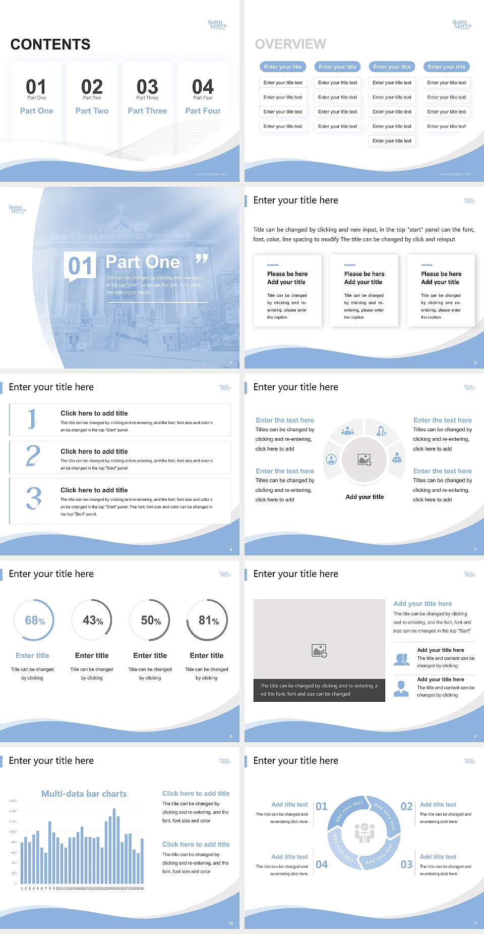 Saint Mary’s School (Raleigh, North Carolina) Lecture Sharing and Networking Event PPT Template4:3 ratio PPT effect preview image2