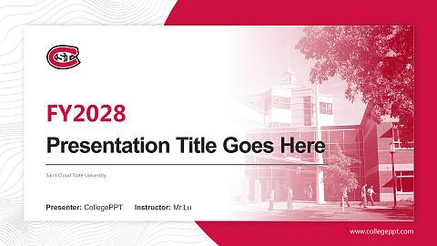 Saint Cloud State University Academic Presentation/Research Findings Report PPT Template