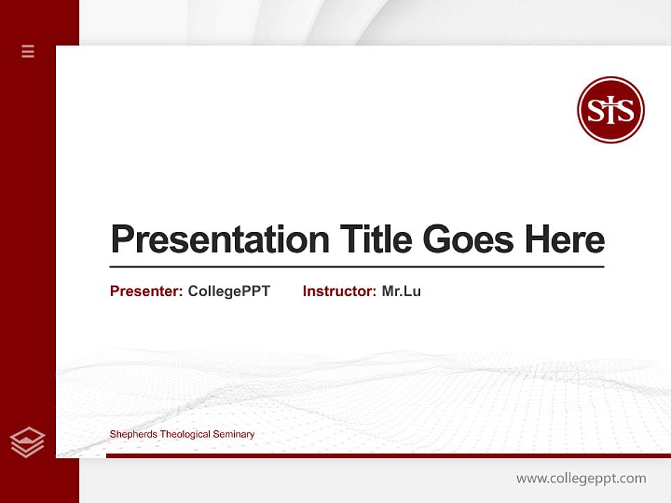 Shepherds Theological Seminary Thesis Proposal/Graduation Defense PPT Template4:3 ratio PPT effect preview image5