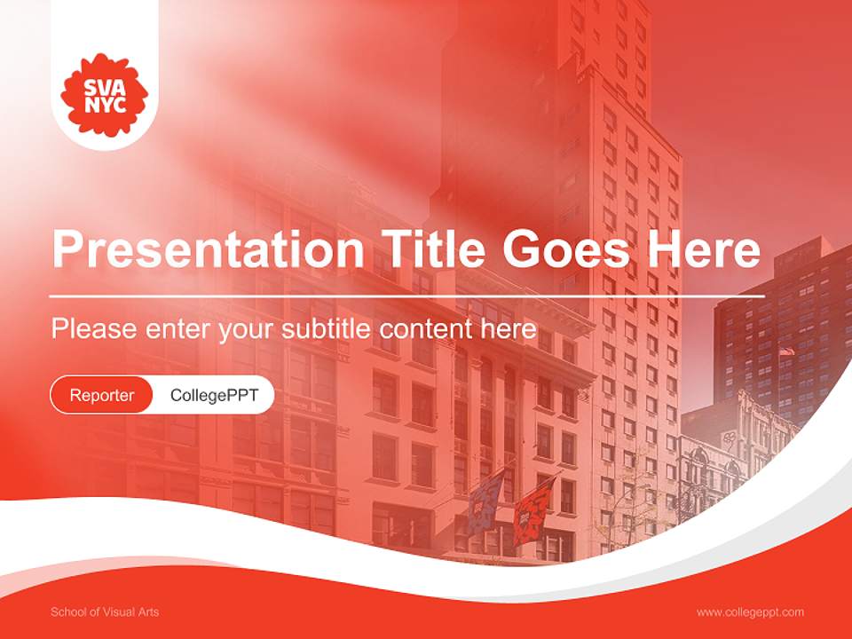 School of Visual Arts Lecture Sharing and Networking Event PPT Template4:3 ratio PPT effect preview image4