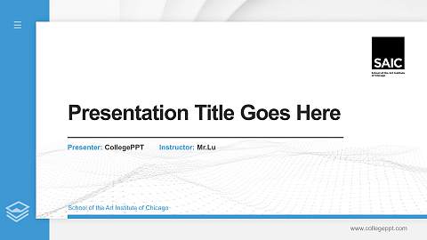 School of the Art Institute of Chicago Thesis Proposal/Graduation Defense PPT Template