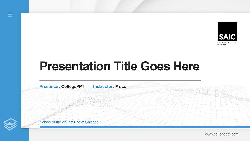 School of the Art Institute of Chicago Thesis Proposal/Graduation Defense PPT Template16:9 ratio PPT effect preview image