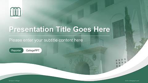 Scripps College Lecture Sharing and Networking Event PPT Template