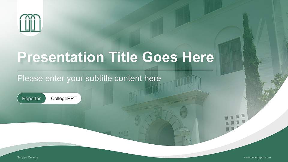 Scripps College Lecture Sharing and Networking Event PPT Template16:9 ratio PPT effect preview image1