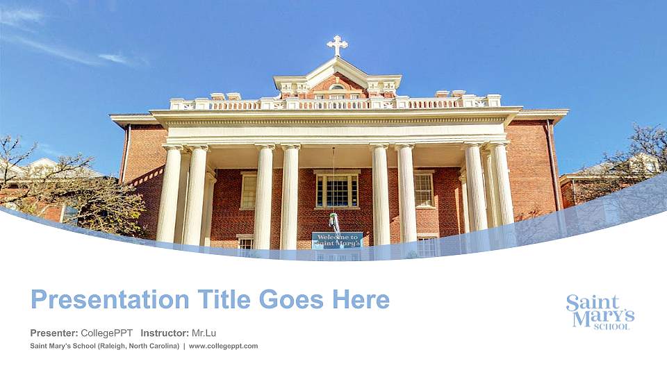 Saint Mary’s School (Raleigh, North Carolina) Course/Courseware Creation PPT Template16:9 ratio PPT effect preview image