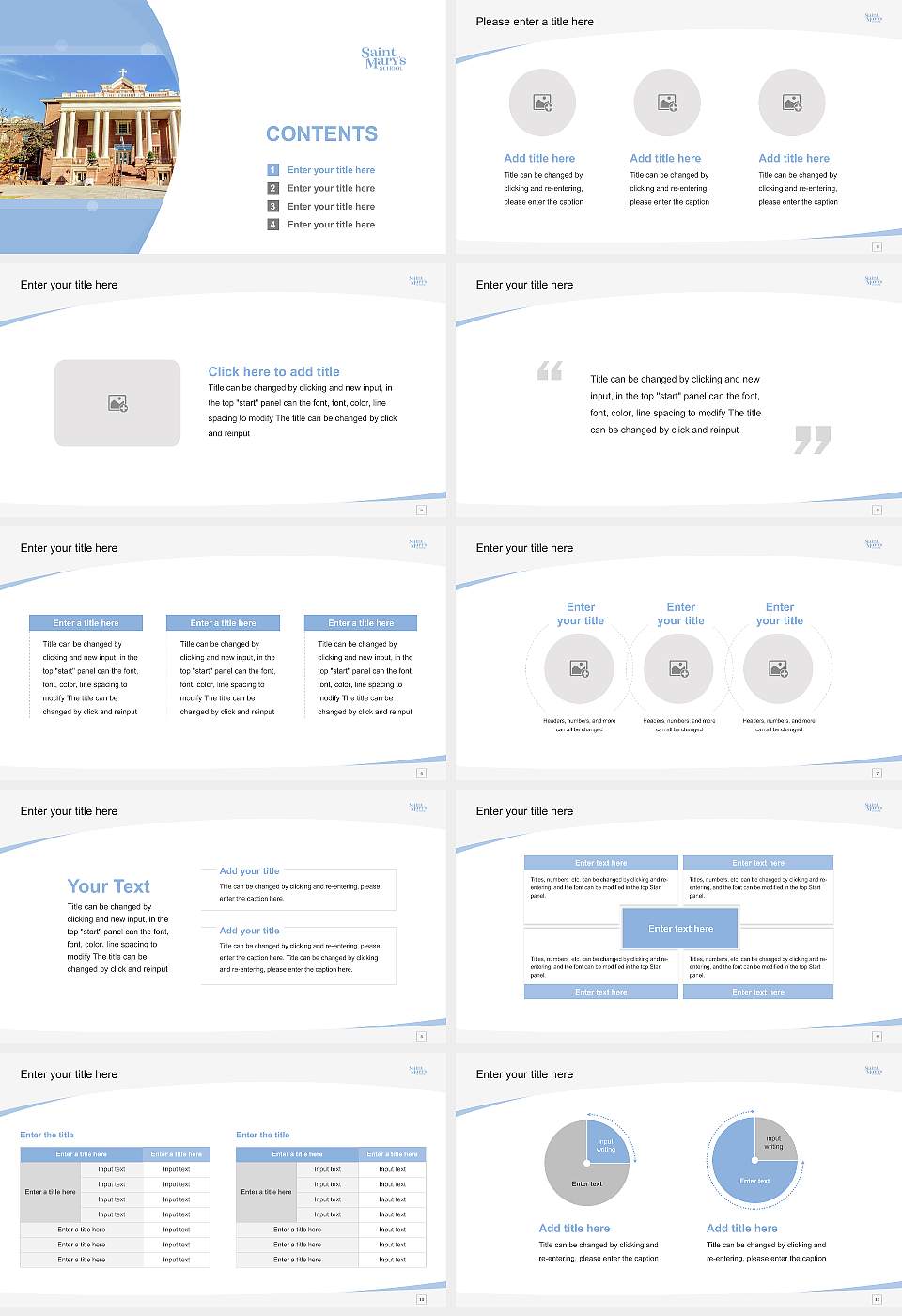 Saint Mary’s School (Raleigh, North Carolina) Course/Courseware Creation PPT Template16:9 ratio PPT effect preview image2