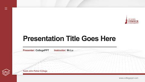 Saint John Fisher College Thesis Proposal/Graduation Defense PPT Template