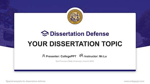San Francisco State University Graduation Thesis Defense PPT Template