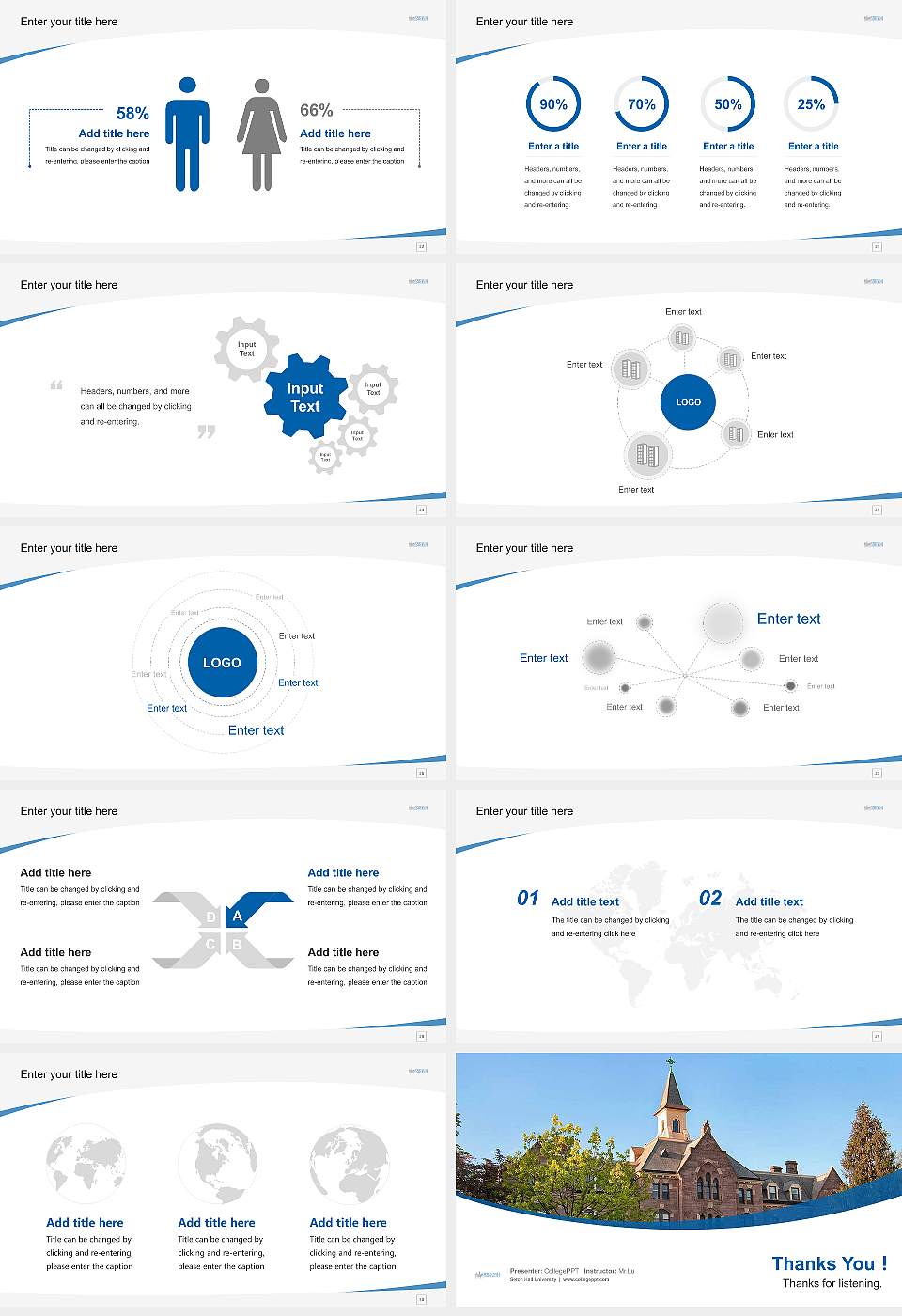 Seton Hall University Course/Courseware Creation PPT Template16:9 ratio PPT effect preview image4