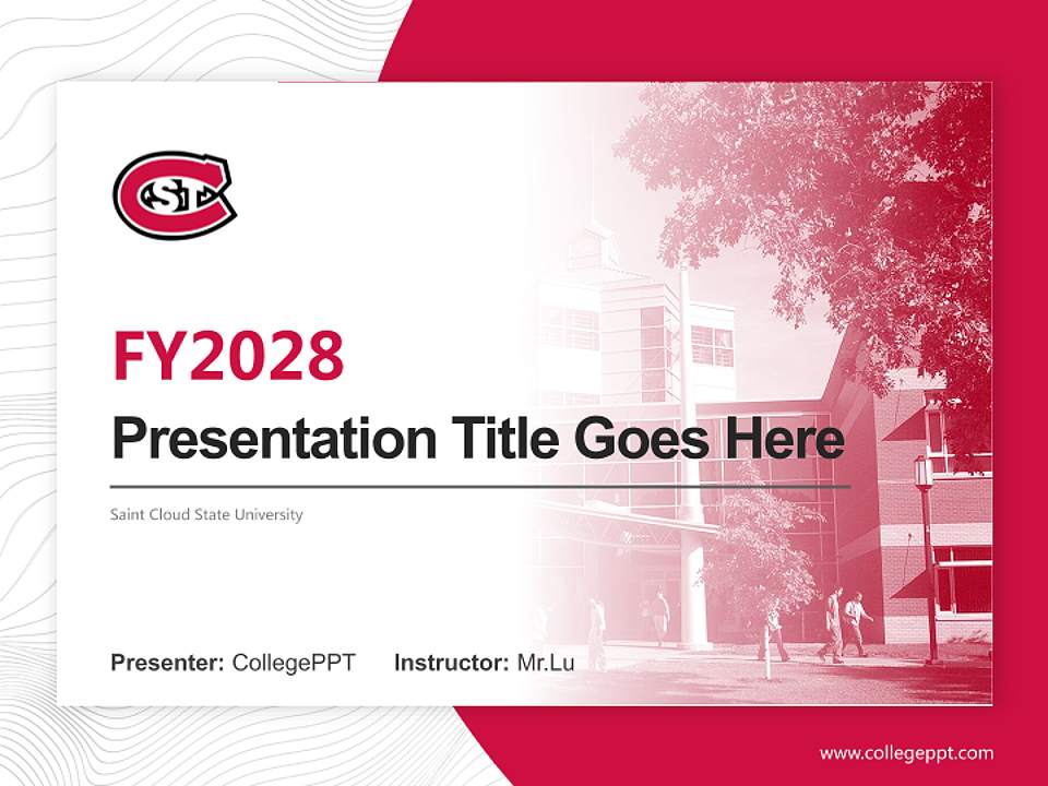 Saint Cloud State University Academic Presentation/Research Findings Report PPT Template4:3 ratio PPT effect preview image5