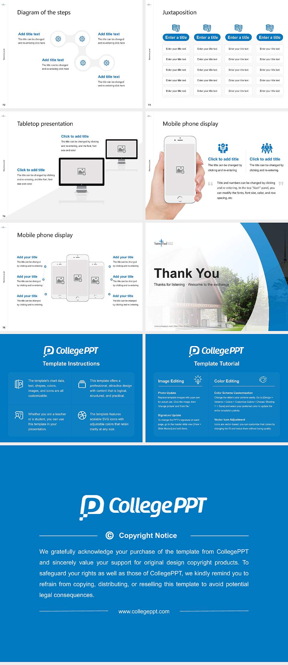 Saint Paul School of Theology Competition/Entrepreneurship Contest PPT Template4:3 ratio PPT effect preview image9