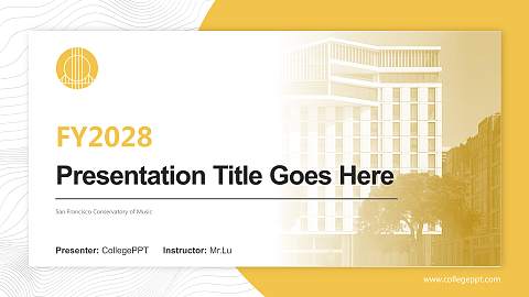San Francisco Conservatory of Music Academic Presentation/Research Findings Report PPT Template