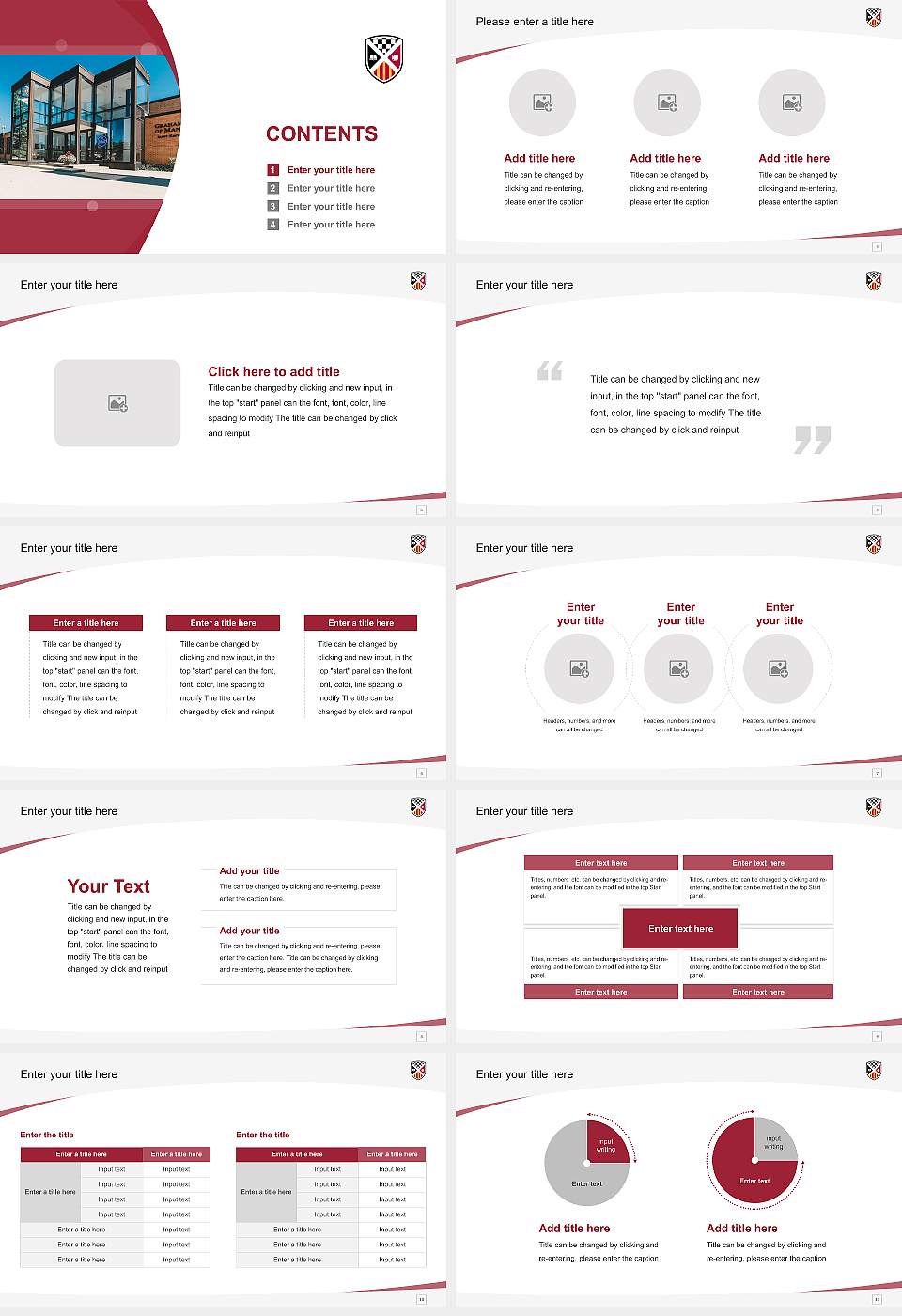 Saint Xavier University Course/Courseware Creation PPT Template16:9 ratio PPT effect preview image2