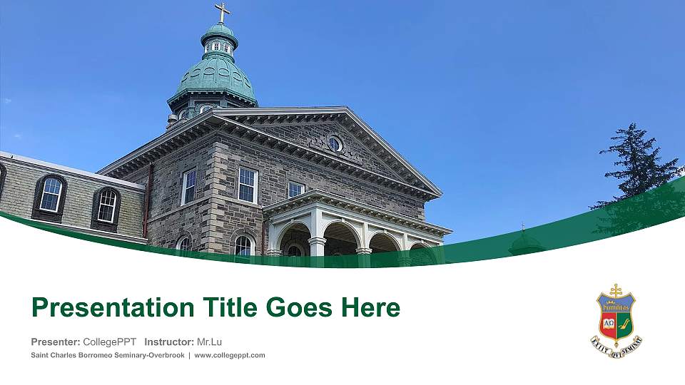 Saint Charles Borromeo Seminary-Overbrook Course/Courseware Creation PPT Template16:9 ratio PPT effect preview image