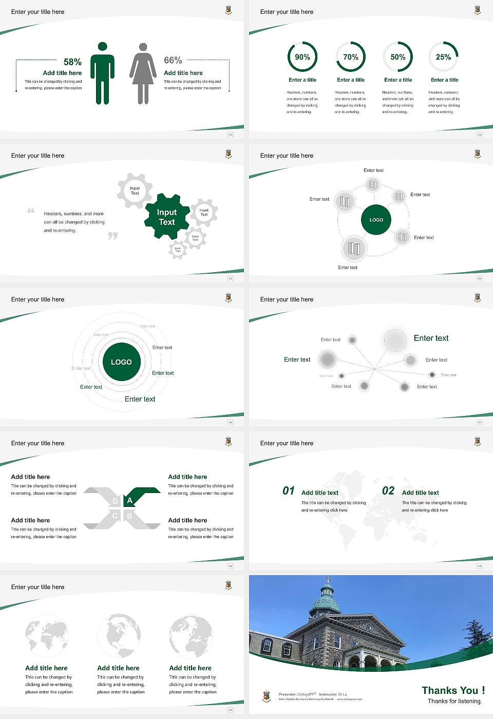 Saint Charles Borromeo Seminary-Overbrook Course/Courseware Creation PPT Template16:9 ratio PPT effect preview image4