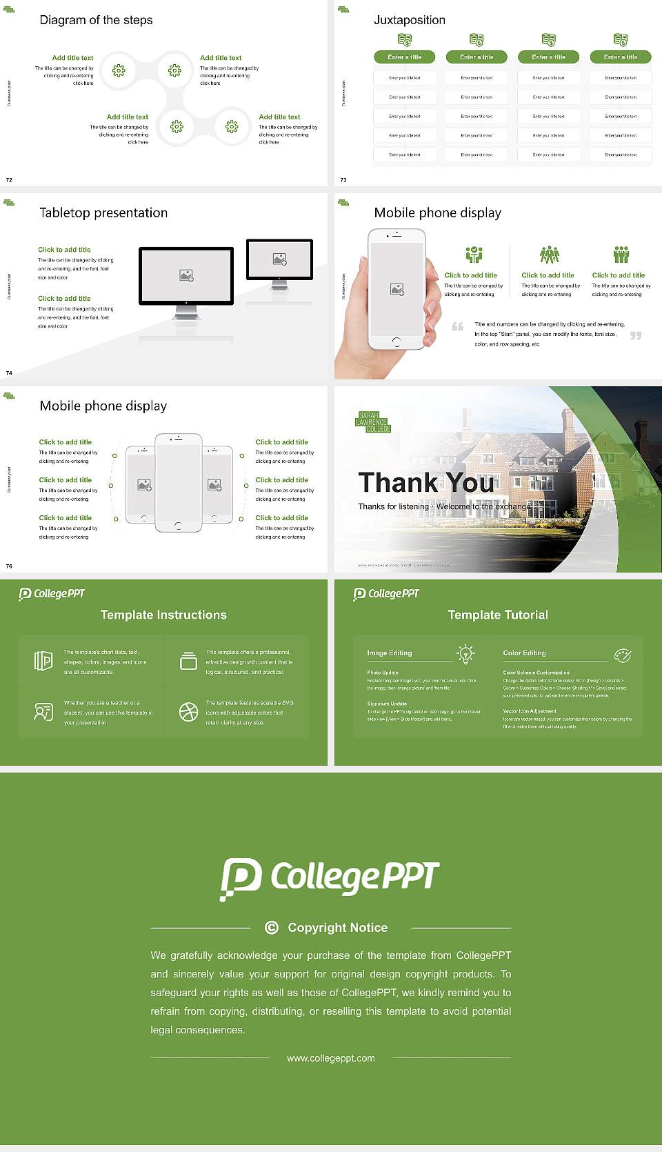 Sarah Lawrence College Competition/Entrepreneurship Contest PPT Template16:9 ratio PPT effect preview image9