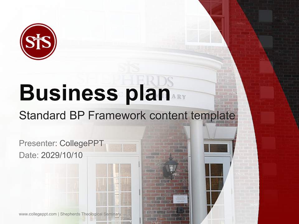 Shepherds Theological Seminary Competition/Entrepreneurship Contest PPT Template4:3 ratio PPT effect preview image9