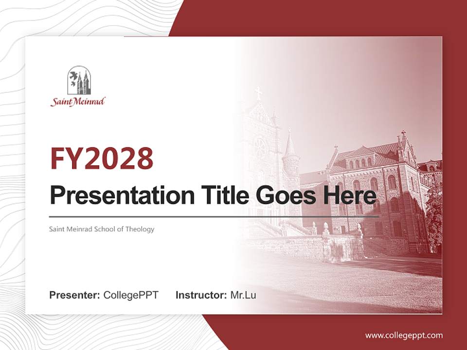 Saint Meinrad School of Theology Academic Presentation/Research Findings Report PPT Template4:3 ratio PPT effect preview image5