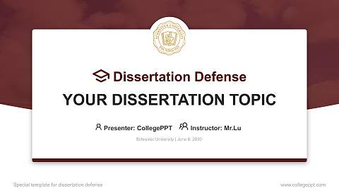 Schreiner University Graduation Thesis Defense PPT Template