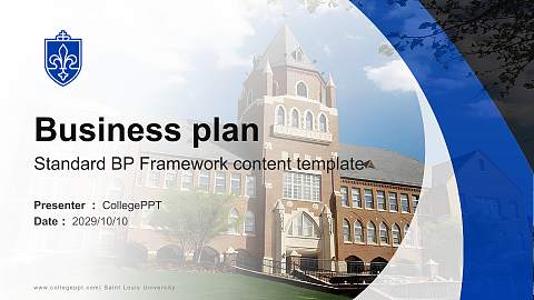 Saint Louis University Competition/Entrepreneurship Contest PPT Template