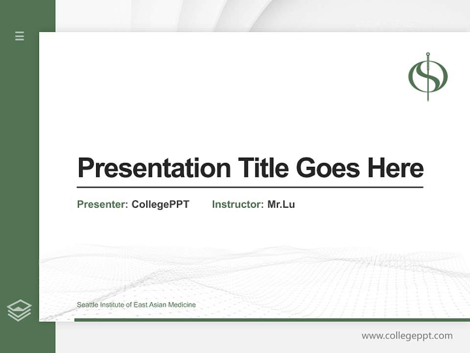 Seattle Institute of East Asian Medicine Thesis Proposal/Graduation Defense PPT Template4:3 ratio PPT effect preview image5