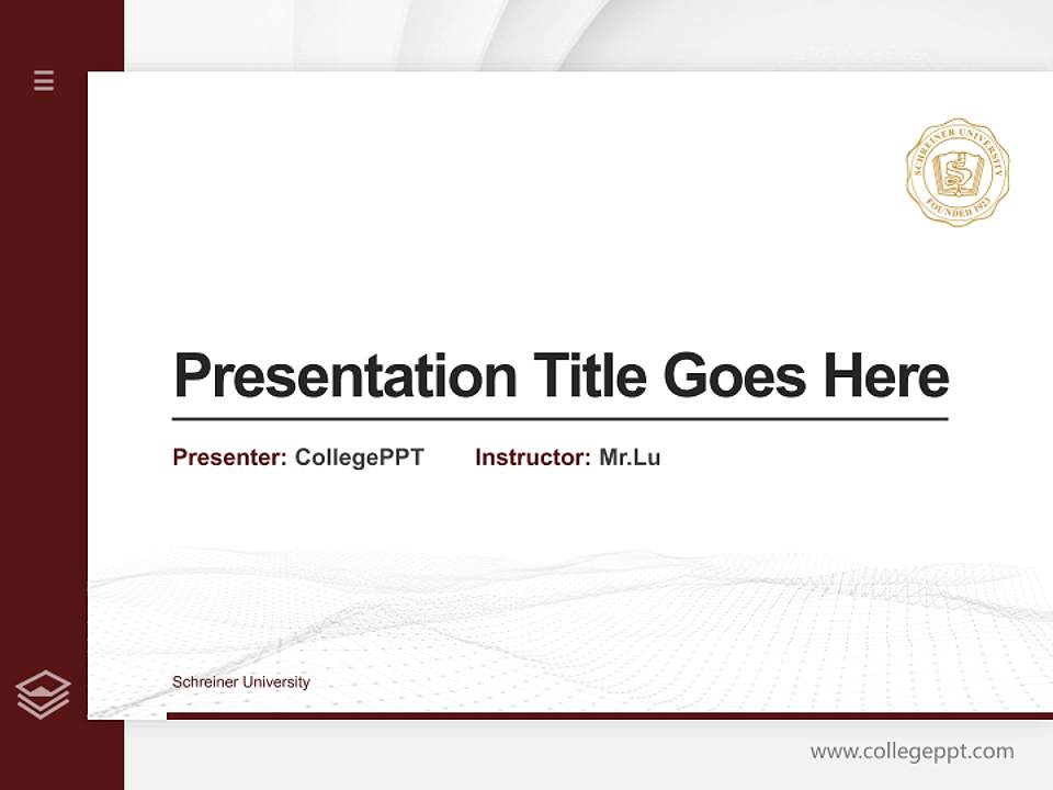 Schreiner University Thesis Proposal/Graduation Defense PPT Template4:3 ratio PPT effect preview image5