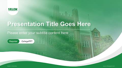 Salem University Lecture Sharing and Networking Event PPT Template