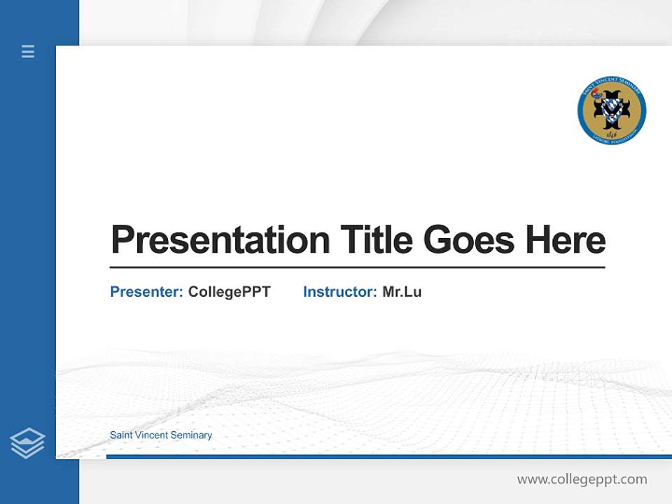 Saint Vincent Seminary Thesis Proposal/Graduation Defense PPT Template4:3 ratio PPT effect preview image5