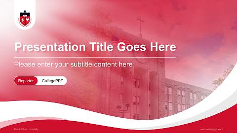 Saint Johns University Lecture Sharing and Networking Event PPT Template