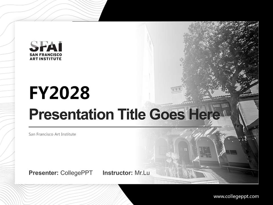 San Francisco Art Institute Academic Presentation/Research Findings Report PPT Template4:3 ratio PPT effect preview image5