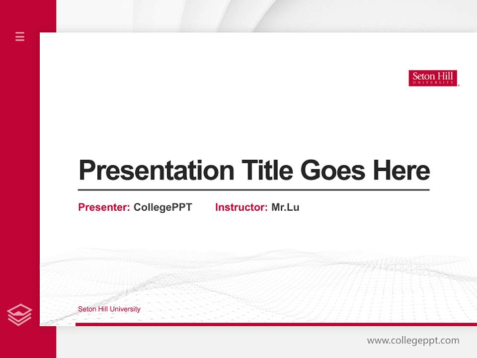 Seton Hill University Thesis Proposal/Graduation Defense PPT Template4:3 ratio PPT effect preview image5
