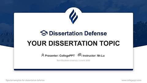 Saint Elizabeth University Graduation Thesis Defense PPT Template