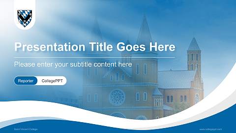 Saint Vincent College Lecture Sharing and Networking Event PPT Template