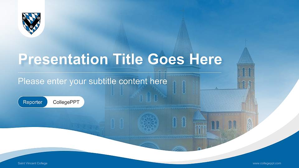 Saint Vincent College Lecture Sharing and Networking Event PPT Template16:9 ratio PPT effect preview image