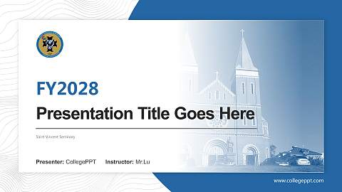 Saint Vincent Seminary Academic Presentation/Research Findings Report PPT Template