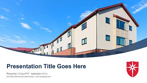 Saint Mary’S University of Minnesota Course/Courseware Creation PPT Template