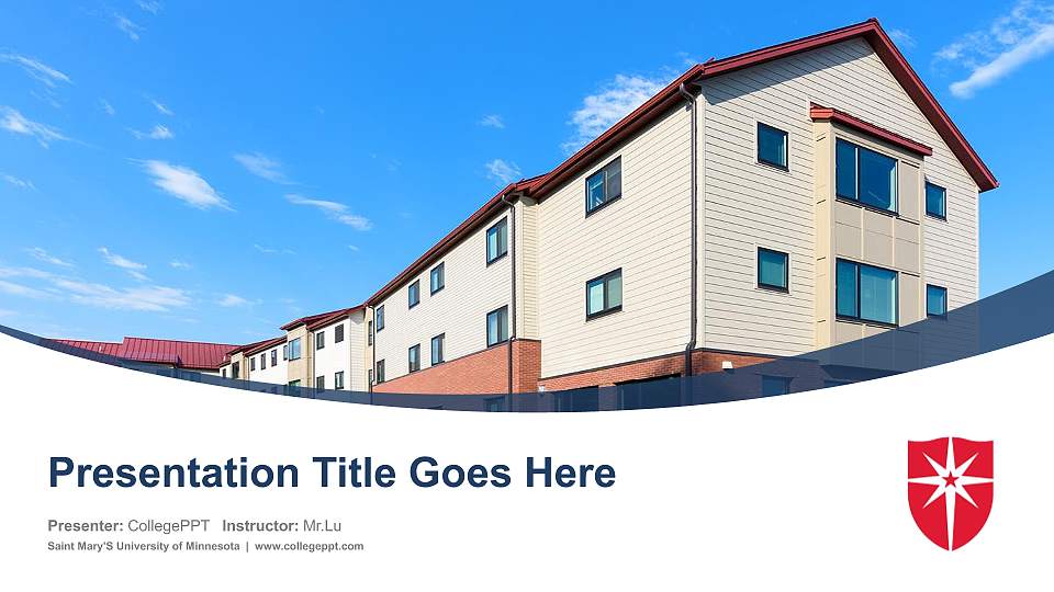 Saint Mary’S University of Minnesota Course/Courseware Creation PPT Template16:9 ratio PPT effect preview image