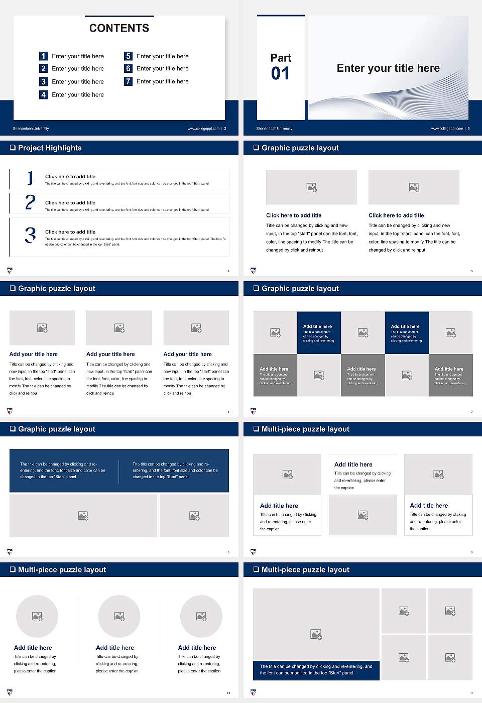 Shenandoah University General Purpose PPT Template16:9 ratio PPT effect preview image2