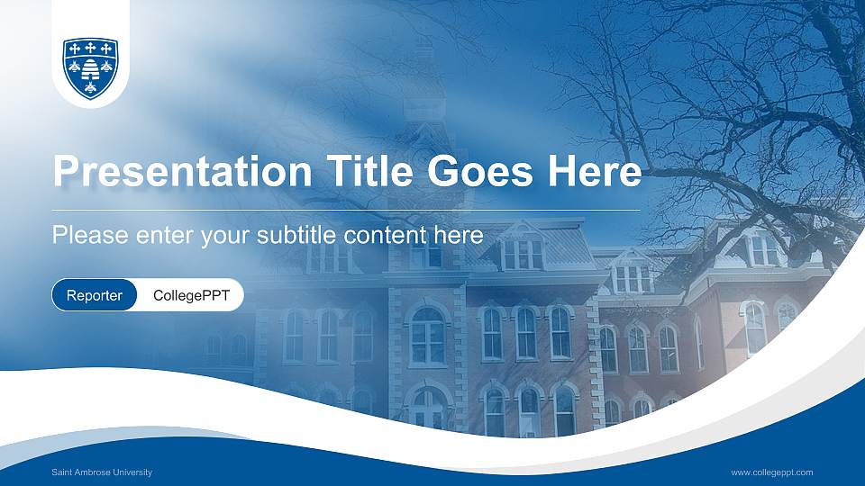 Saint Ambrose University Lecture Sharing and Networking Event PPT Template16:9 ratio PPT effect preview image1