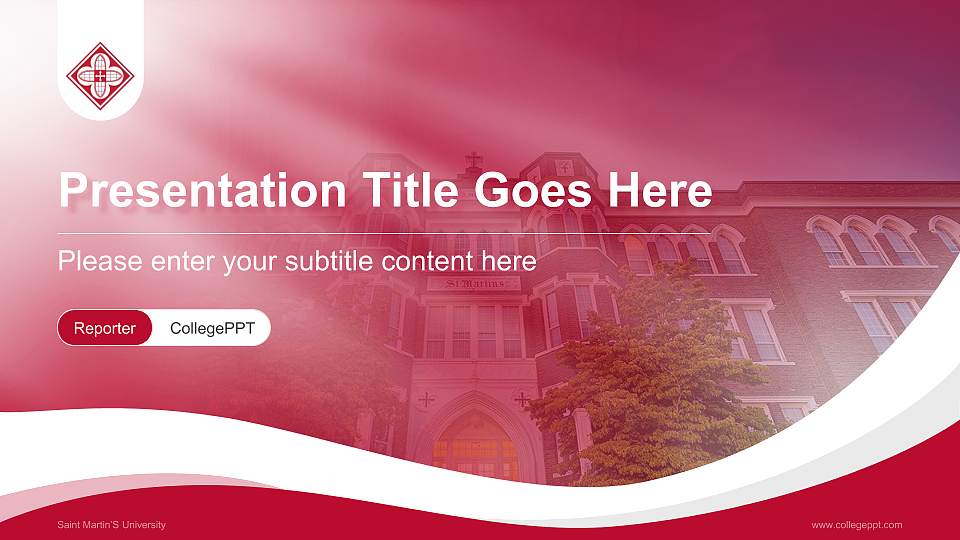 Saint Martin’S University Lecture Sharing and Networking Event PPT Template16:9 ratio PPT effect preview image