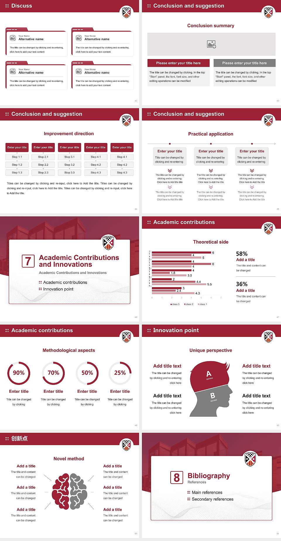 Saint Xavier University Graduation Thesis Defense PPT Template4:3 ratio PPT effect preview image6