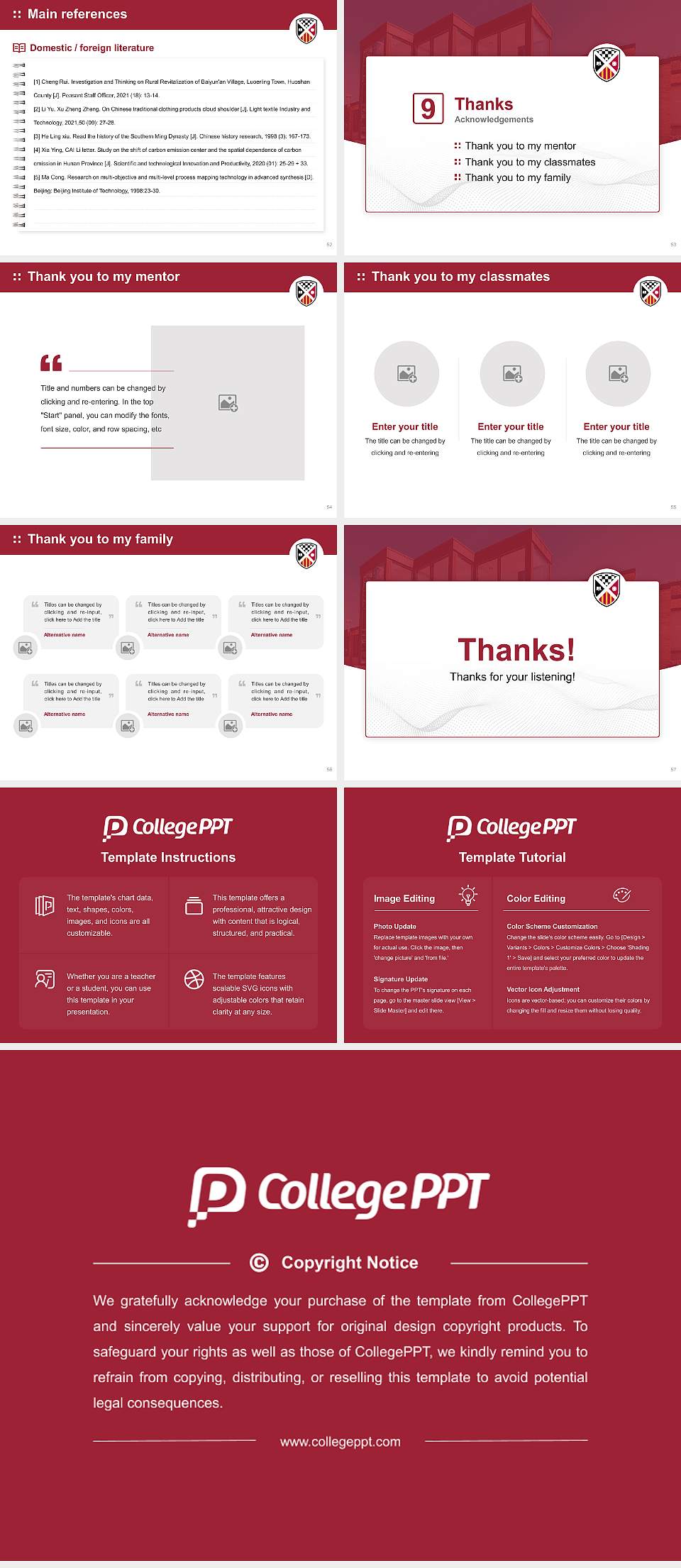 Saint Xavier University Graduation Thesis Defense PPT Template4:3 ratio PPT effect preview image7