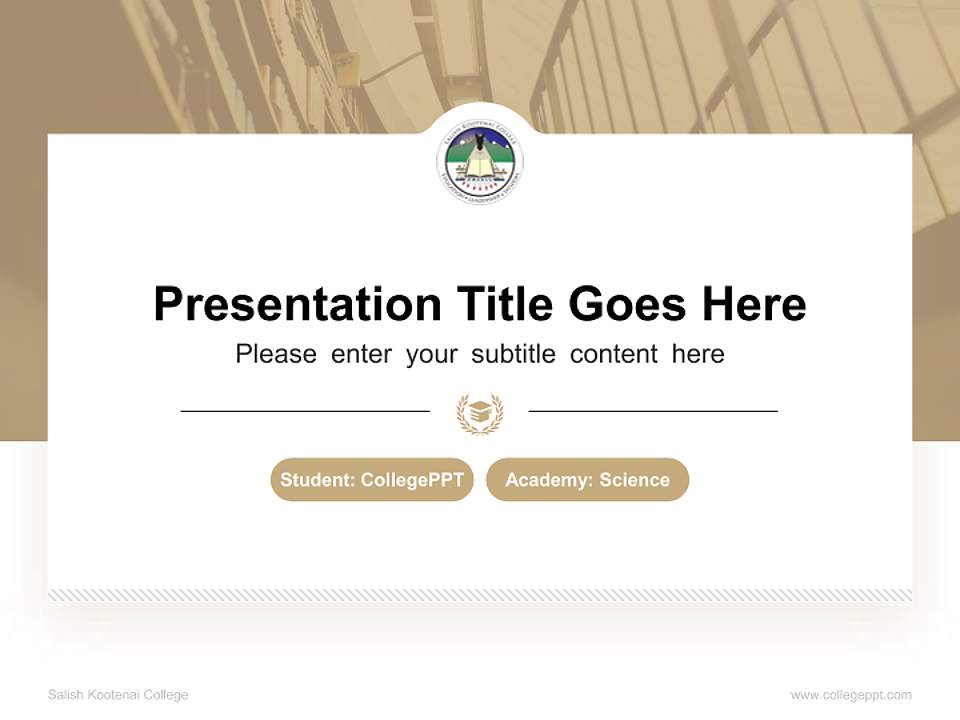 Salish Kootenai College National Scholarship Defense PPT Template4:3 ratio PPT effect preview image4