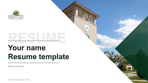Saint Leo University Resume PPT Template