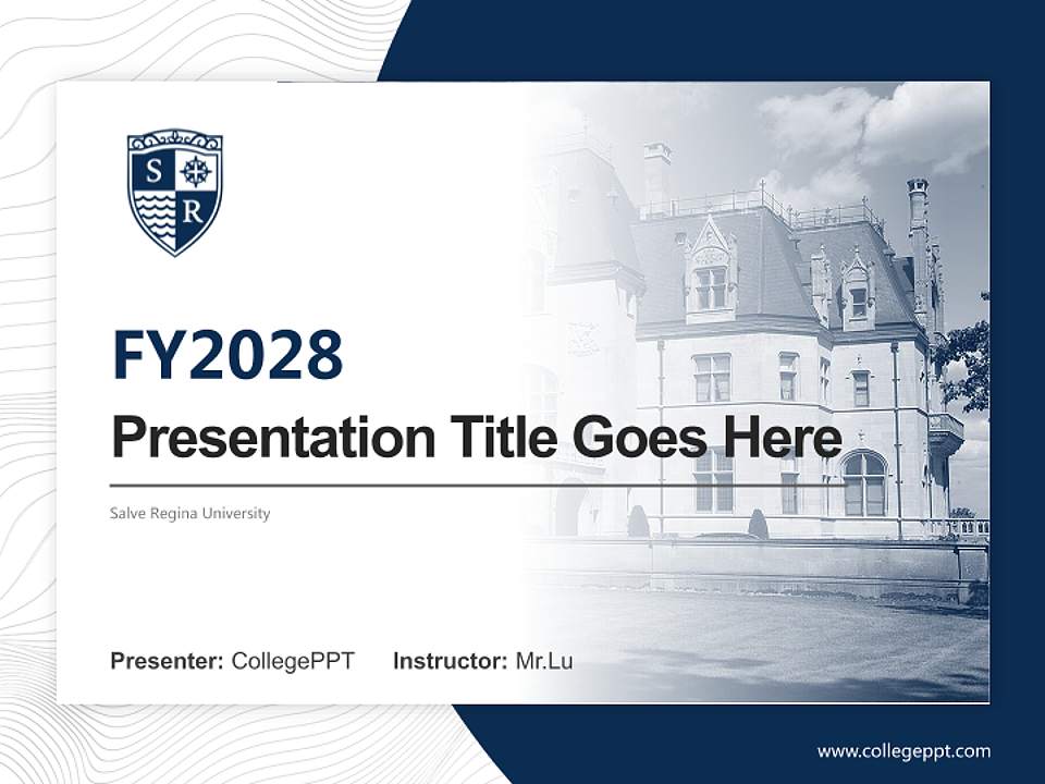 Salve Regina University Academic Presentation/Research Findings Report PPT Template4:3 ratio PPT effect preview image5