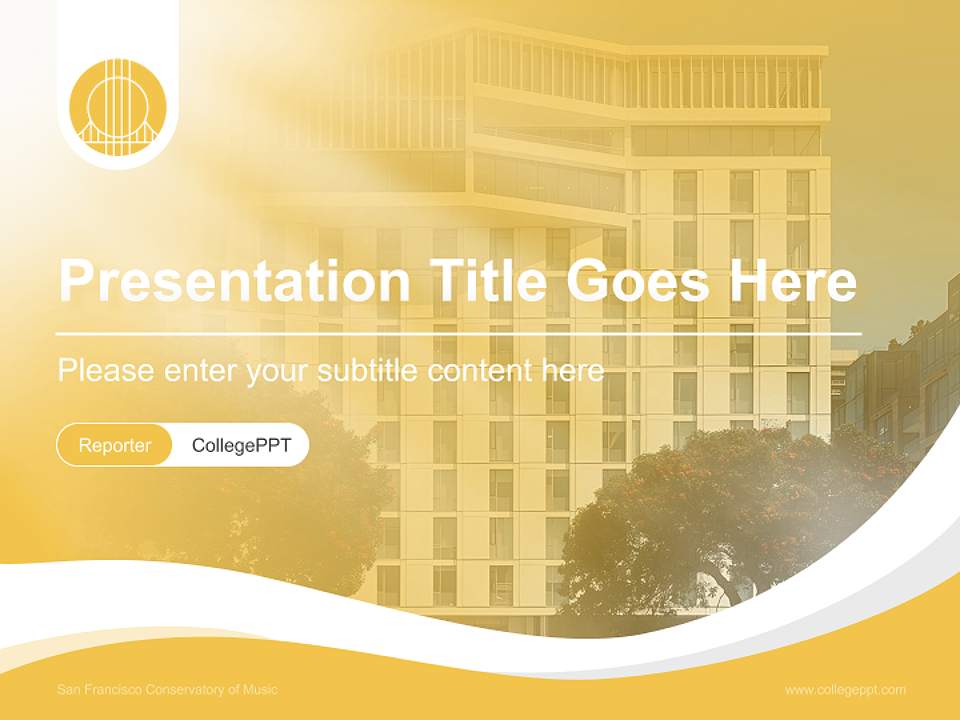 San Francisco Conservatory of Music Lecture Sharing and Networking Event PPT Template4:3 ratio PPT effect preview image4