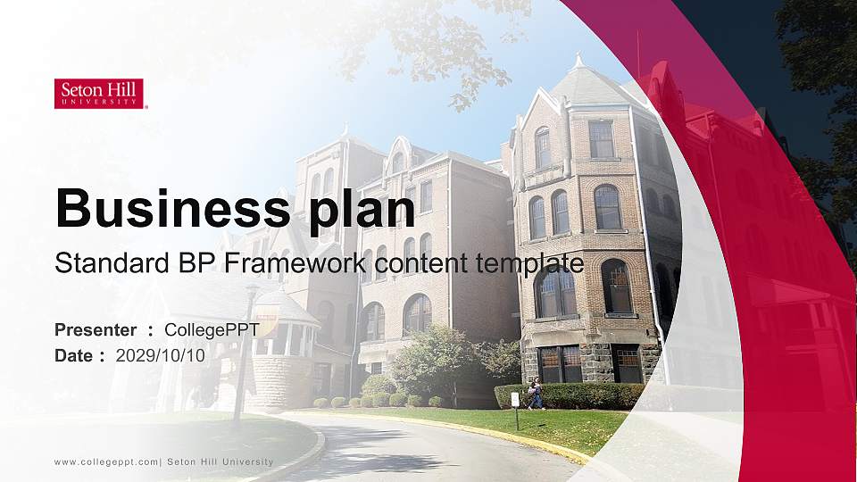 Seton Hill University Competition/Entrepreneurship Contest PPT Template16:9 ratio PPT effect preview image