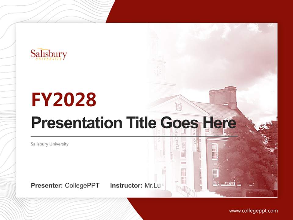 Salisbury University Academic Presentation/Research Findings Report PPT Template4:3 ratio PPT effect preview image5